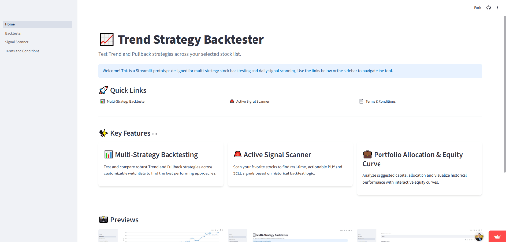 Trend Strategy Backtester